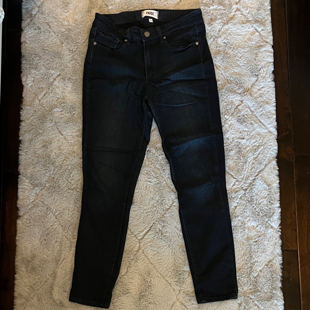PAIGE Hoxton Ankle Women's Dark Blue Skinny Jeans